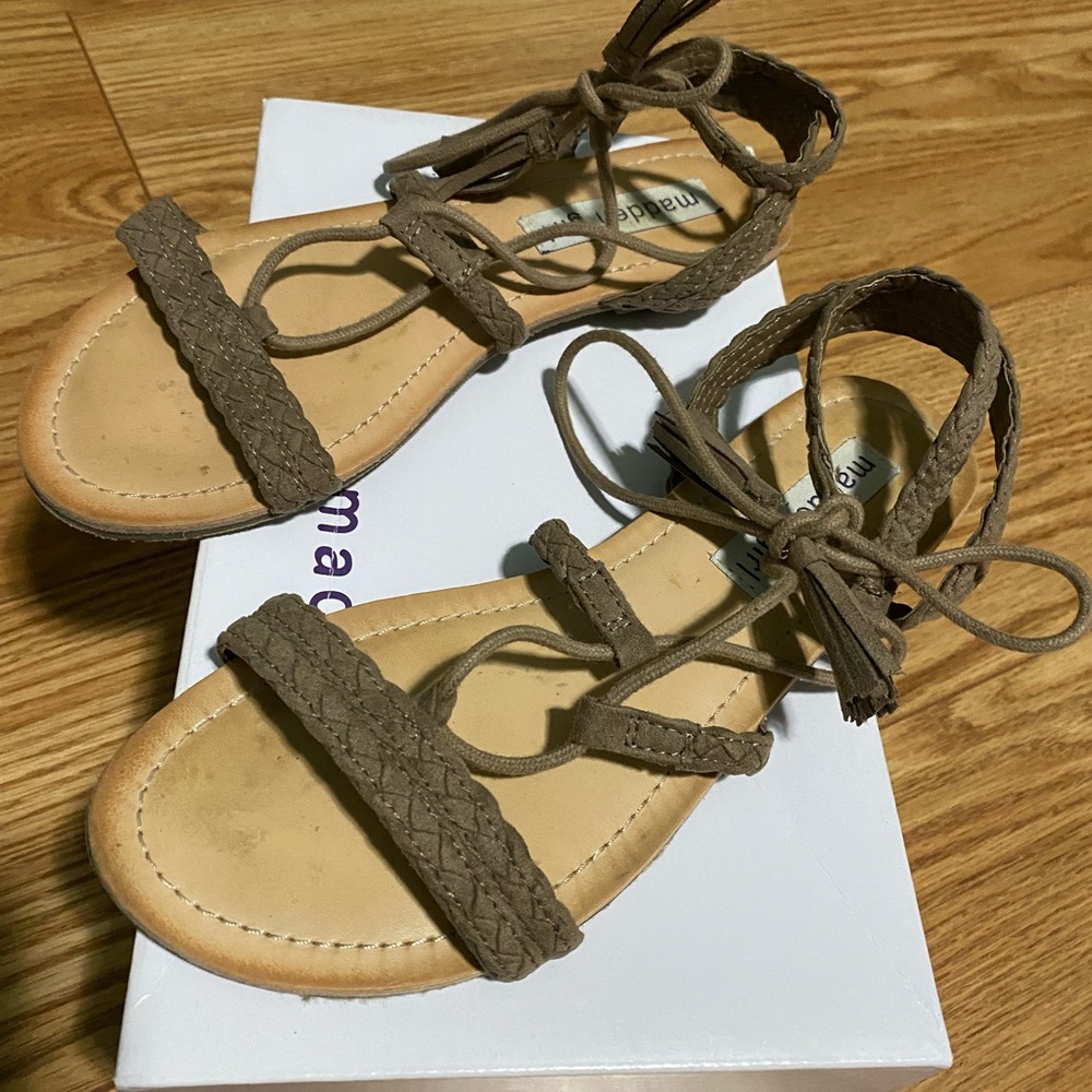 Madden Girl Taupe Braided Sandals
